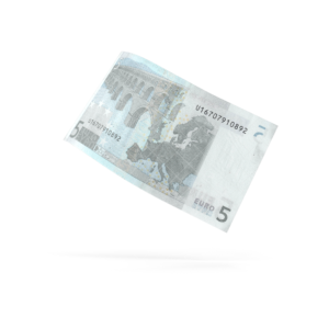 Alternative view of 5 Euro bills