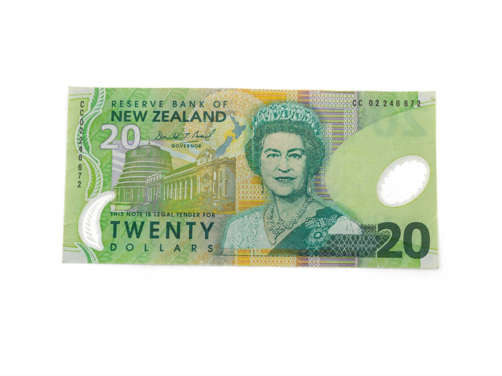 20 New zealand dollar bills