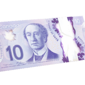 10 Canadian dollar bills